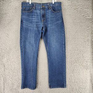 Old Navy Jeans Mens 36x32 Blue Stretch High Rise Slim Straight *GUC*